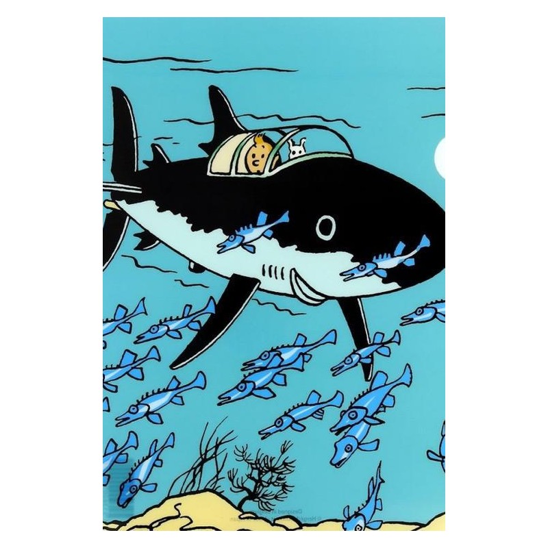 Tintin - Plastficka A4 - Hajubåt