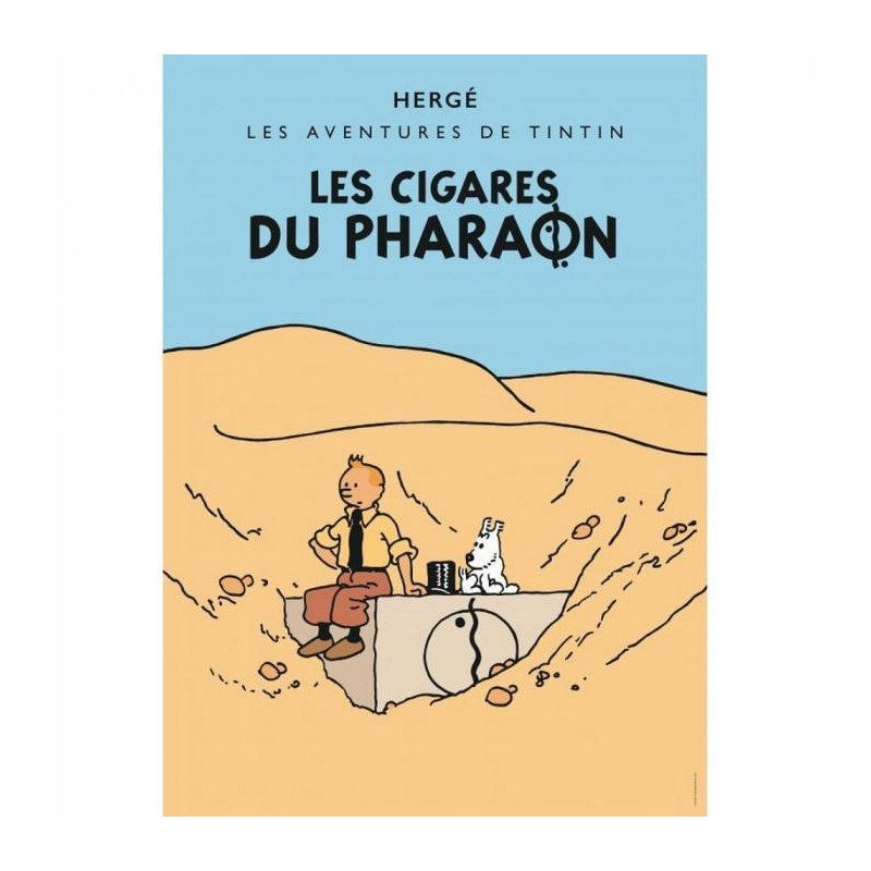 Poster - Tintin Les Cigars du Pharaon - Faraos cigarrer Ny design