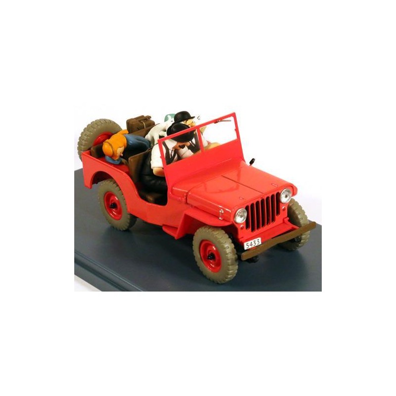 Tintin - 1:24 Modellbil 6 - Red Jeep